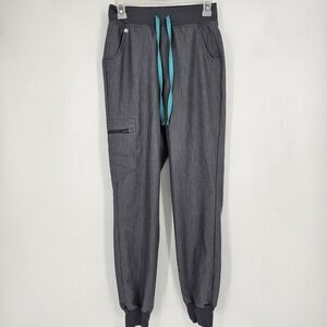 FIGS Zamora Jogger Pants Womens Extra Small Gray Technical Scrub Medical Uniform